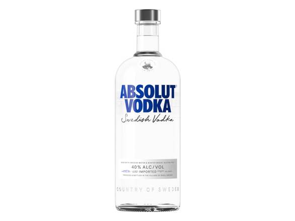 Order Absolut Original Vodka - 1L Bottle food online from Josh Wines & Liquors Inc store, New York on bringmethat.com