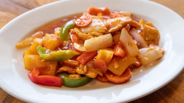 Order 21. Sweet and Sour food online from Peppers Thai Cuisine store, Palm Desert on bringmethat.com