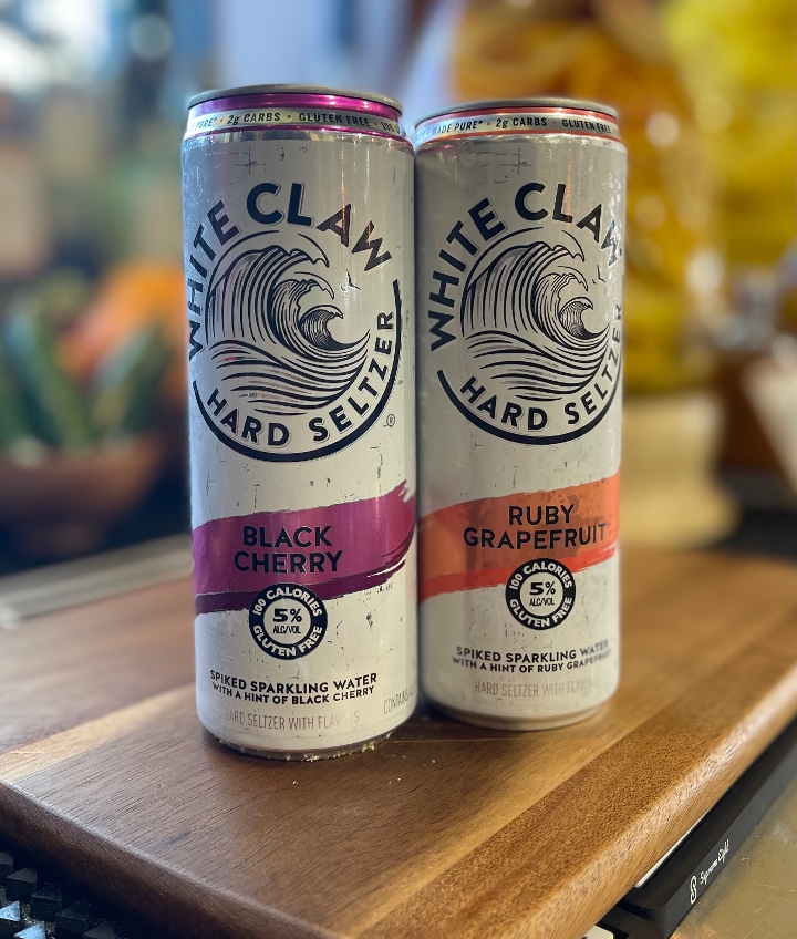 Order WHITE CLAW - BLACK CHERRY food online from Leo's Coney Island store, Sterling Heights on bringmethat.com