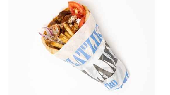 Order Pork Gyro Pita food online from Nick The Greek store, Livermore on bringmethat.com