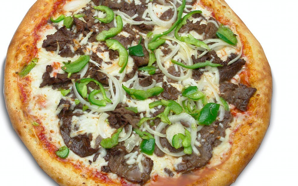 Order Philly Feast Pizza - 10" food online from Roma Pizza & Pasta store, Nashville on bringmethat.com