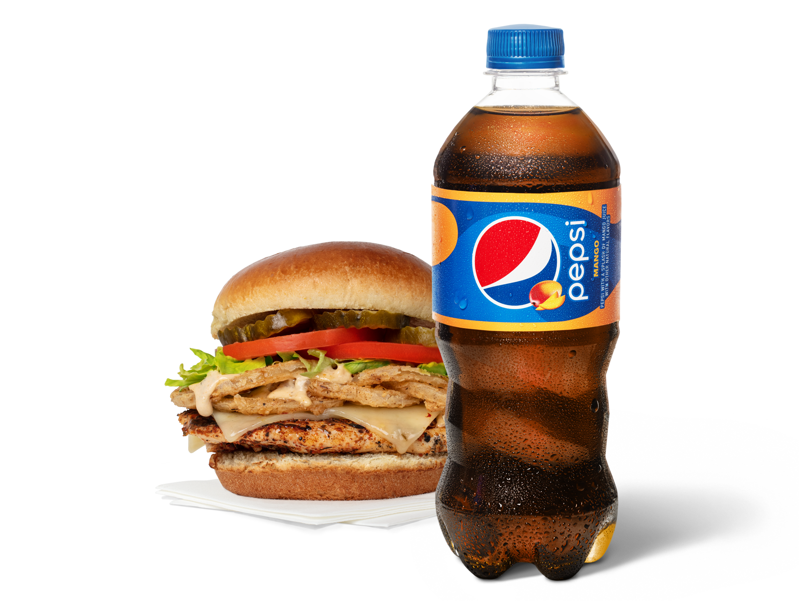 Order Louisiana-Style Chicken Sandwich & Pepsi Mango food online from Pep Place store, Yuma on bringmethat.com