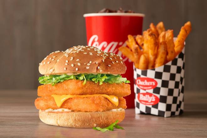 Order Deep Sea Double® Combo food online from Rally's Hamburgers store, Lexington on bringmethat.com