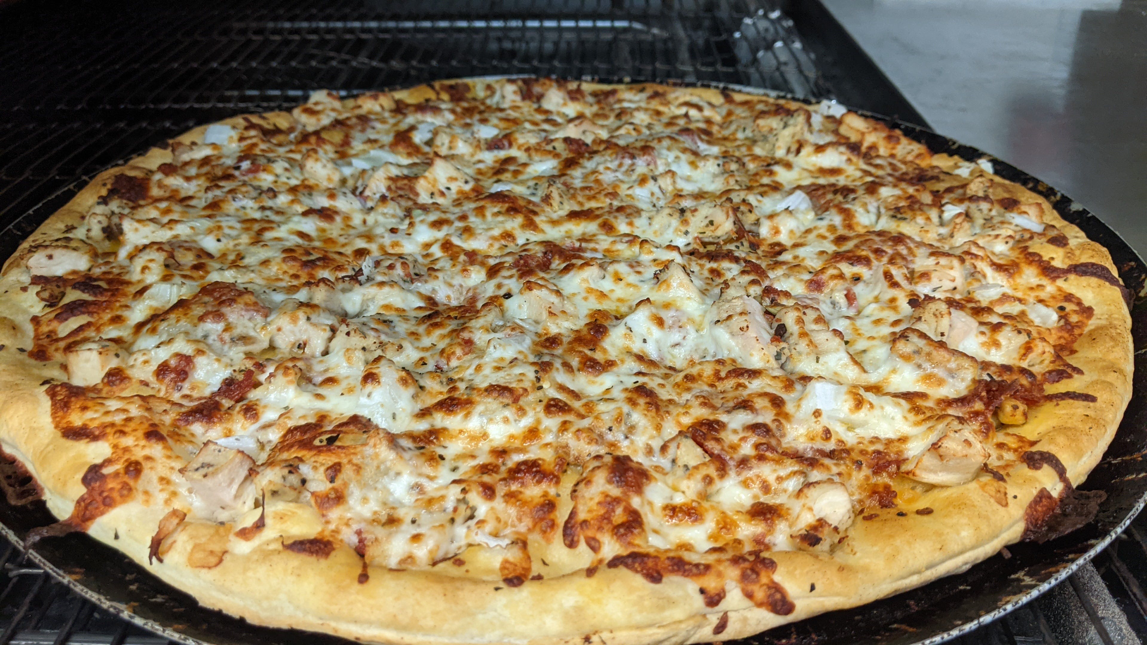 Order The Chicken & Herb Pizza - Small 10" food online from Oley Pizza store, Fort Wayne on bringmethat.com