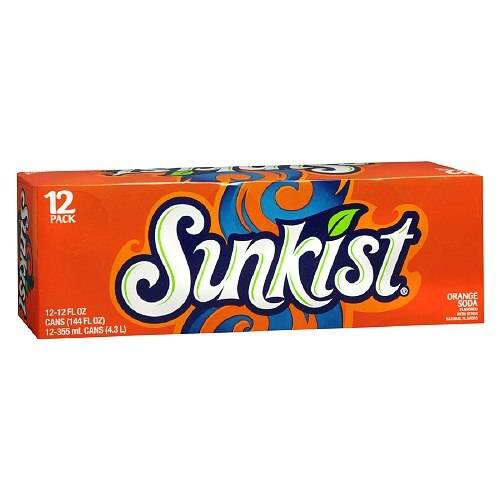 Order Sunkist Soda Orange - 12.0 oz x 12 pack food online from Walgreens store, Baton Rouge on bringmethat.com