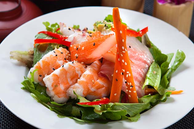 Order 5. Seafood Salad food online from Crazy Rock'n Sushi store, Irvine on bringmethat.com