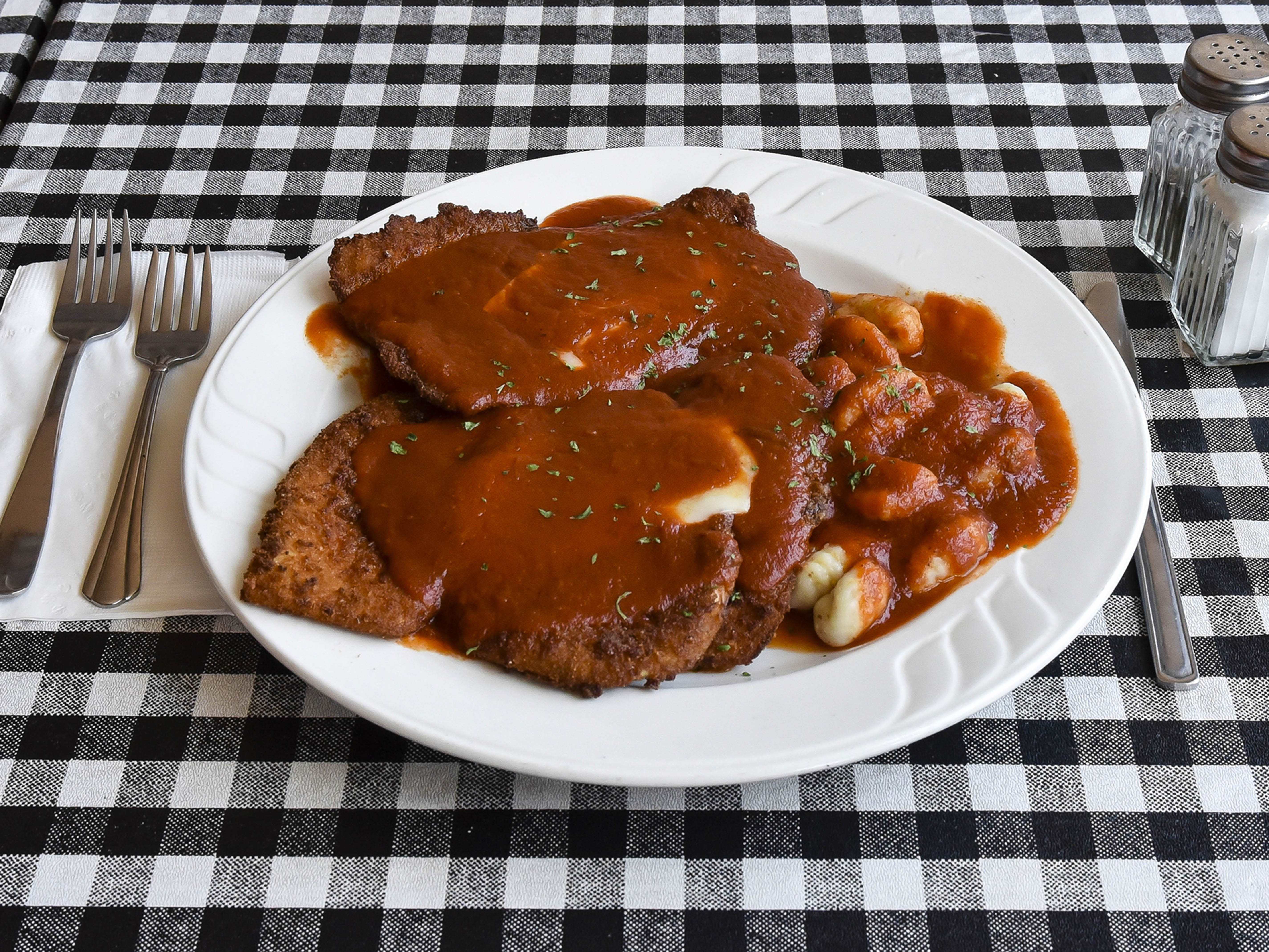 Order Eggplant Parmesan food online from Rosey Italian Cafe store, Penfield on bringmethat.com