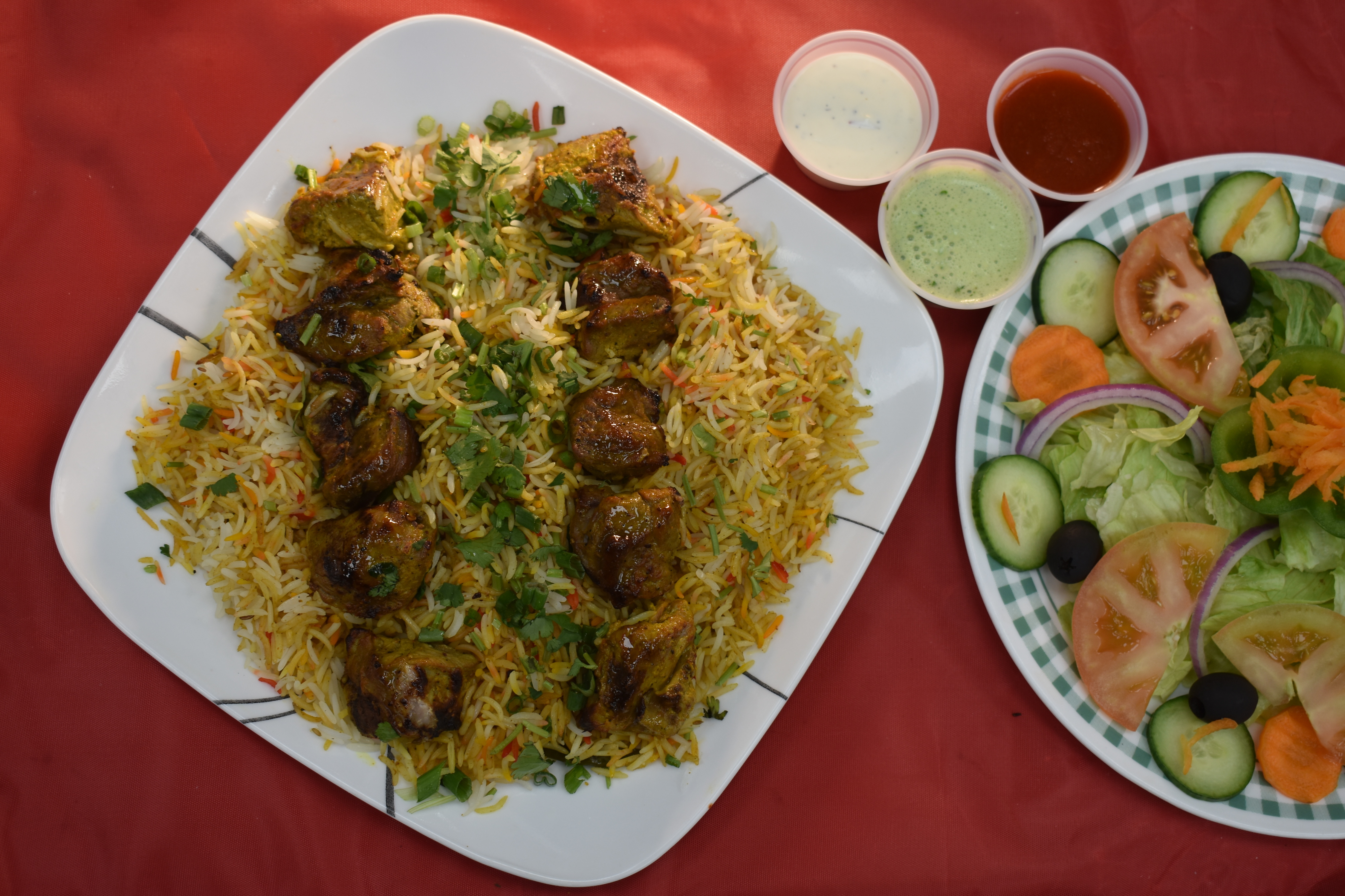 Order 9. Lamb Tikka Lunch Plater food online from Peshawri Kebab store, Waltham on bringmethat.com