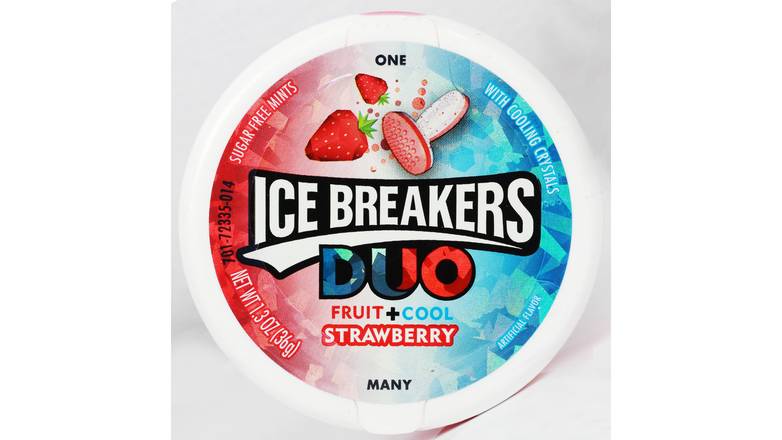 Order Ice Breakers DuoÂ Strawberry Sugar Free Mints food online from Route 7 Food Mart store, Norwalk on bringmethat.com