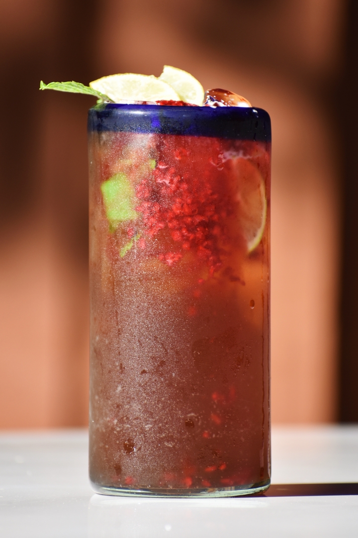 Order Raspberry Mojito Sparkler food online from Tea Bar & Fusion Cafe store, Redding on bringmethat.com