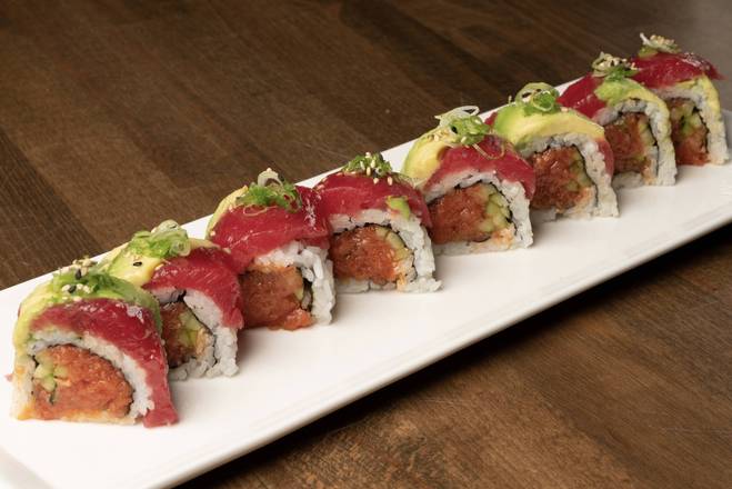 Order Red Dragon Roll food online from Zeppin Sushi LLC store, Encino on bringmethat.com