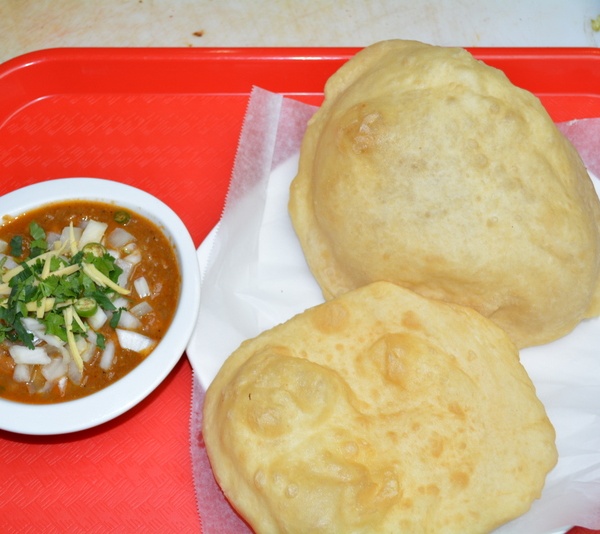 Order Cholay Bhature(2 Bhaturas) food online from Chaats & Currys store, Sunnyvale on bringmethat.com
