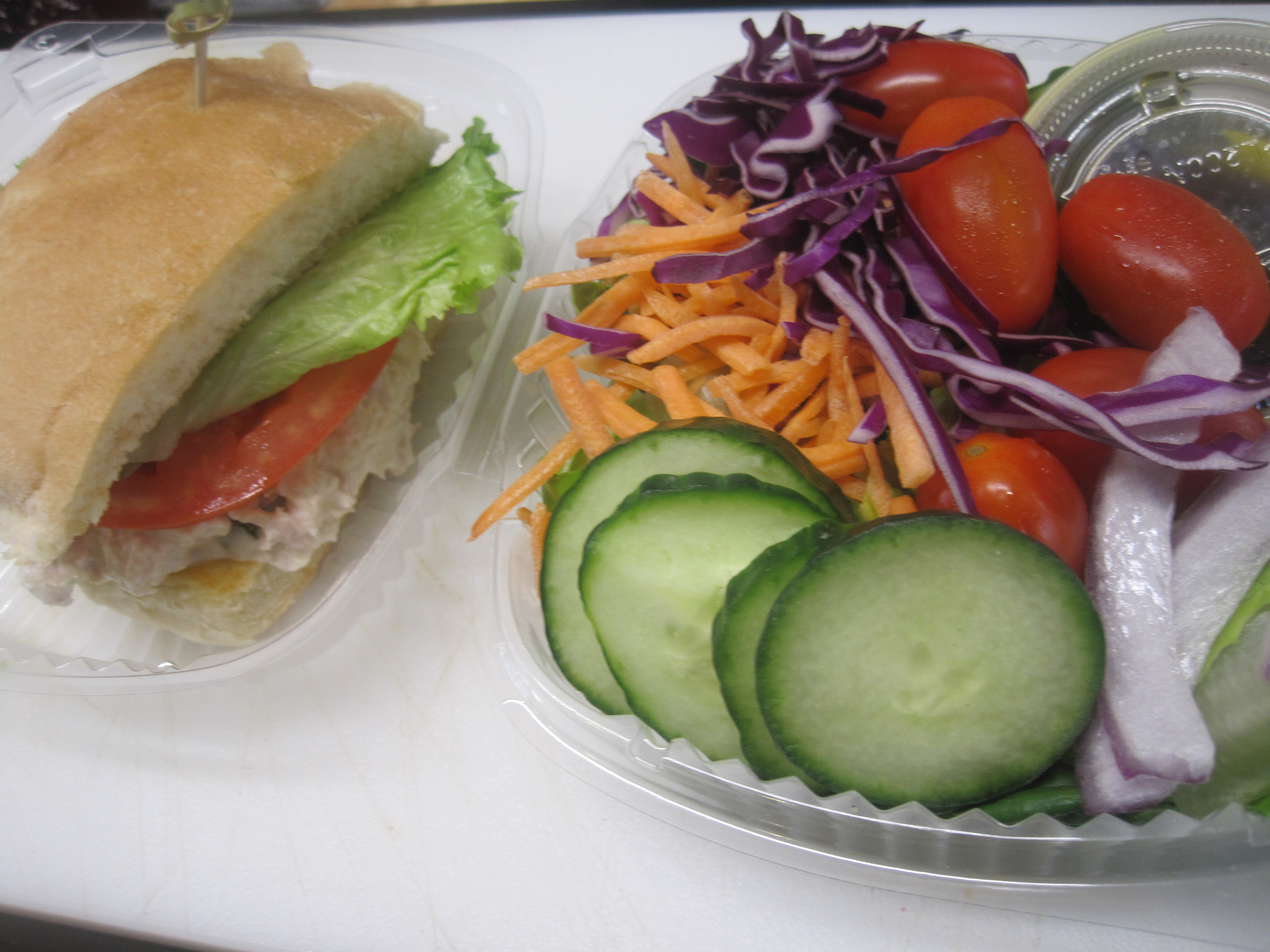 Order 1/2 Sandwich and 1/2 Green Salad Combo food online from La Bakery store, Carson City on bringmethat.com