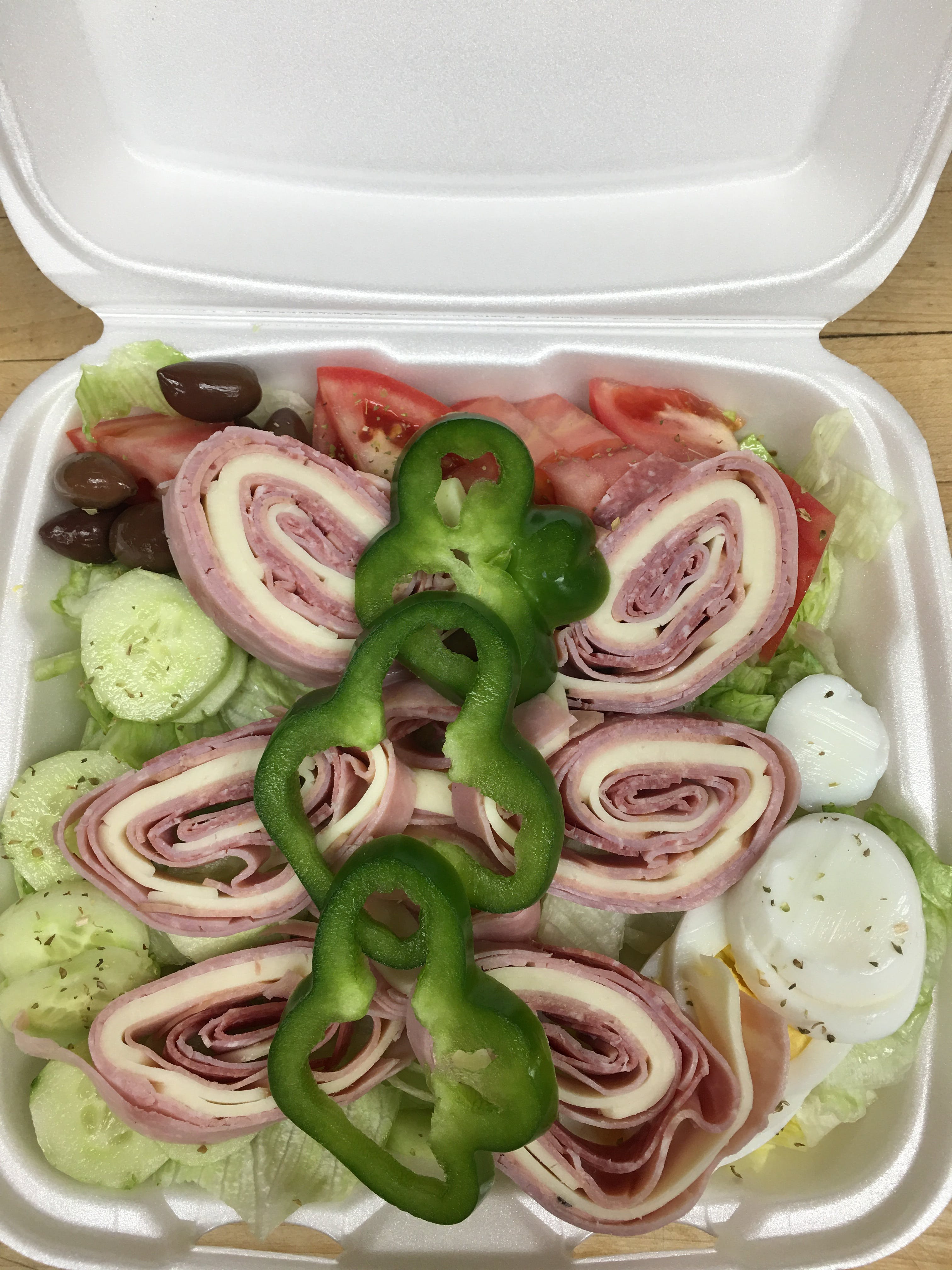 Order Antipasto Salad - Salad food online from New Tiny Hoagie Shop store, Media on bringmethat.com