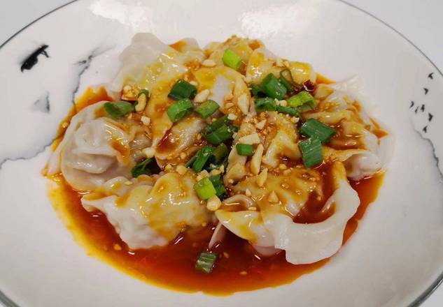 Order Red Oil Wontons (8 pcs) food online from Spicy Panda store, Clear Lake Shores on bringmethat.com