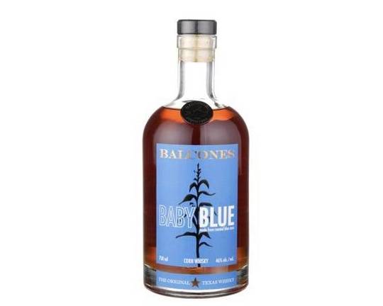 Order Balcones Baby Blue, 750mL bourbon (46.0% ABV) food online from Cold Spring Liquor store, Liberty Hill on bringmethat.com