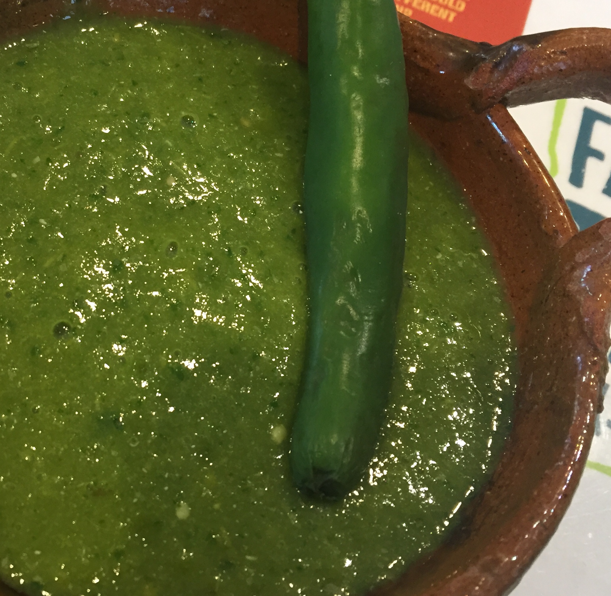 Order Homemade Green cholula hot  sauce food online from Falafel Taco store, Pleasantville on bringmethat.com