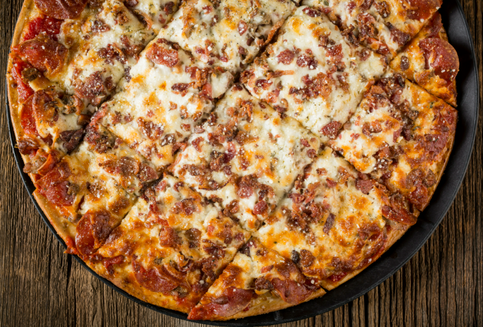 Order Meat Mania Pizza food online from Rosati's Pizza store, Mount Prospect on bringmethat.com