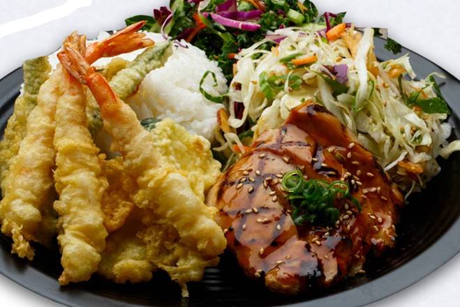 Order Tempura & Chicken Combo  Plate food online from Sansai Japanese Grill store, Carson on bringmethat.com