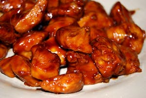 Order SP5. Bourbon Chicken food online from Asian Pot Express store, Lewisville on bringmethat.com