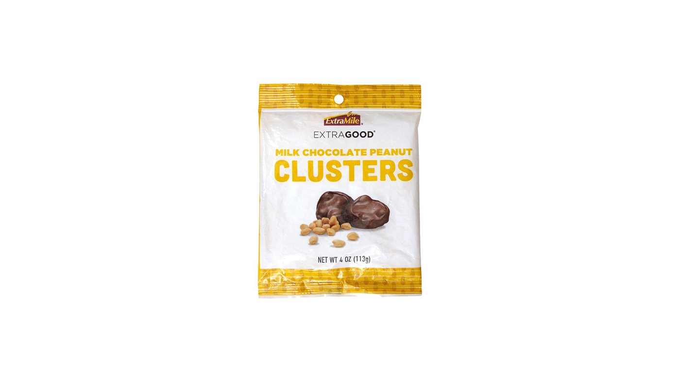 Order Extragood Chocolate Peanut Clusters 4oz food online from Chevron Extramile store, Fountain Valley on bringmethat.com