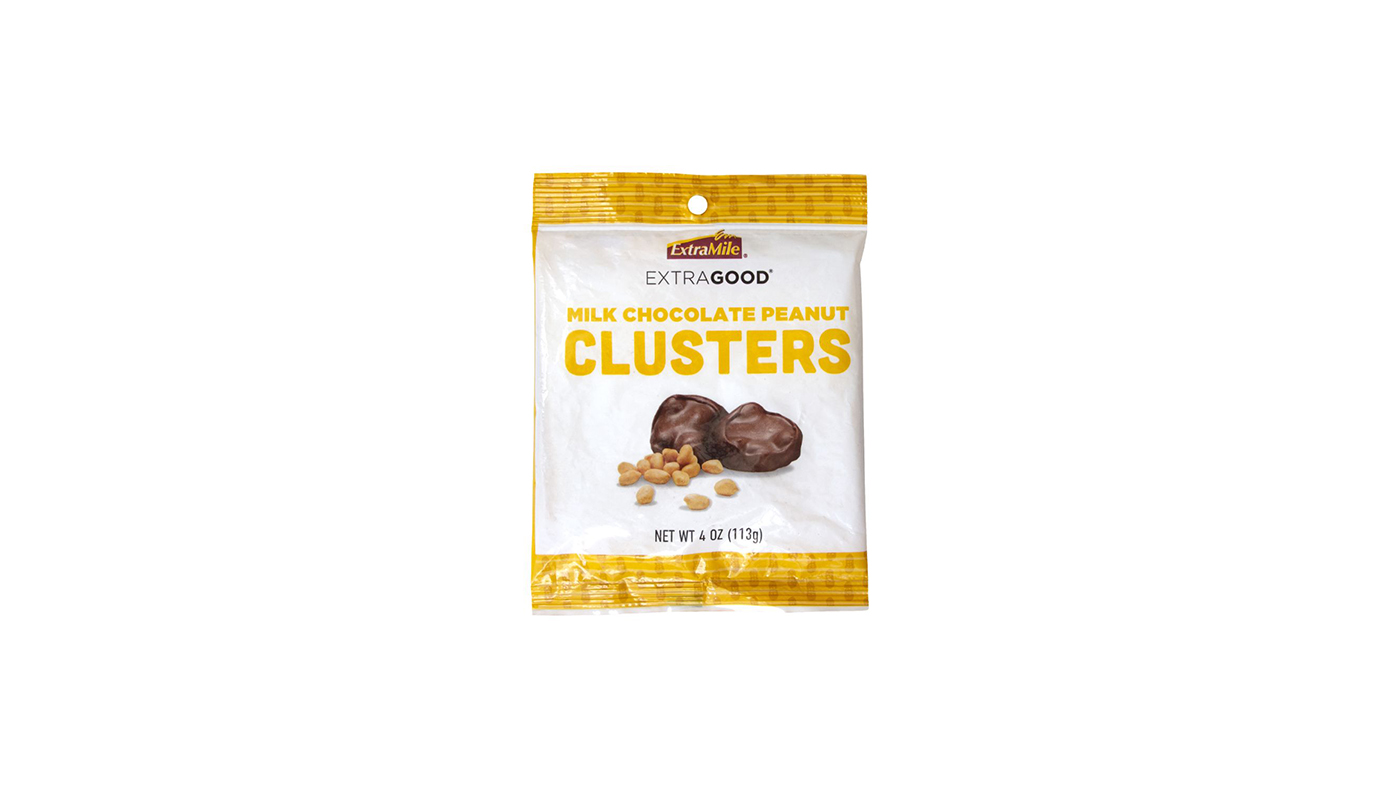 Order Extragood Chocolate Peanut Clusters 4oz food online from Extramile store, La Quinta on bringmethat.com