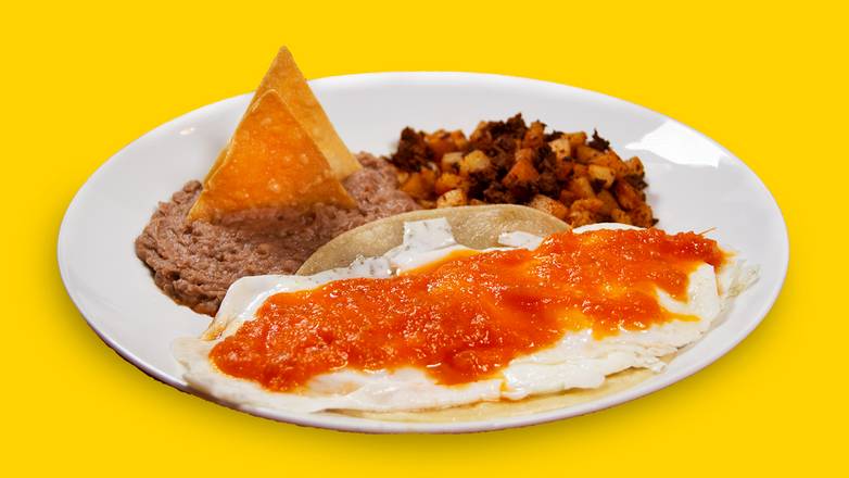 Order Huevos Rancheros Plate food online from Taco Palenque store, Helotes on bringmethat.com