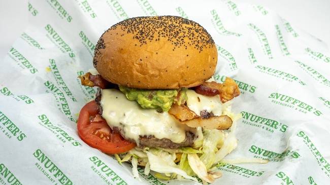 Order Bacon Guacamole Burger food online from #302 Snuffers-Highland Village store, Highland Village on bringmethat.com