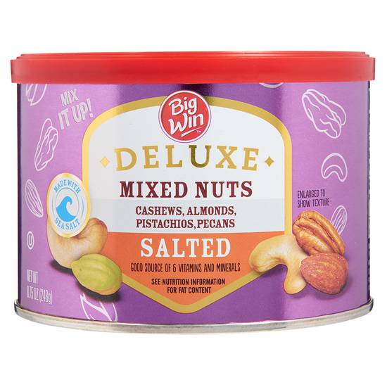 Order Big Win Deluxe Mixed Nuts Sea Salt (8.75 oz) food online from Rite Aid store, Eugene on bringmethat.com