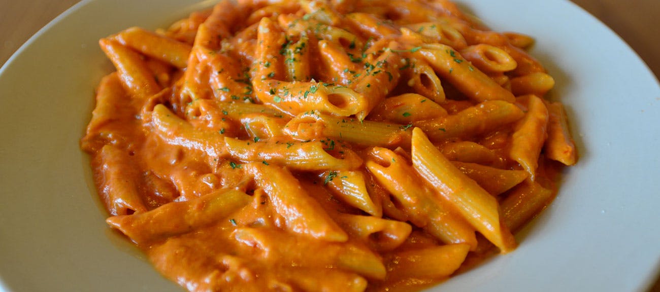 Order Pasta Alla Vodka - Pasta food online from Vincenzos Pizzeria store, East Meadow on bringmethat.com