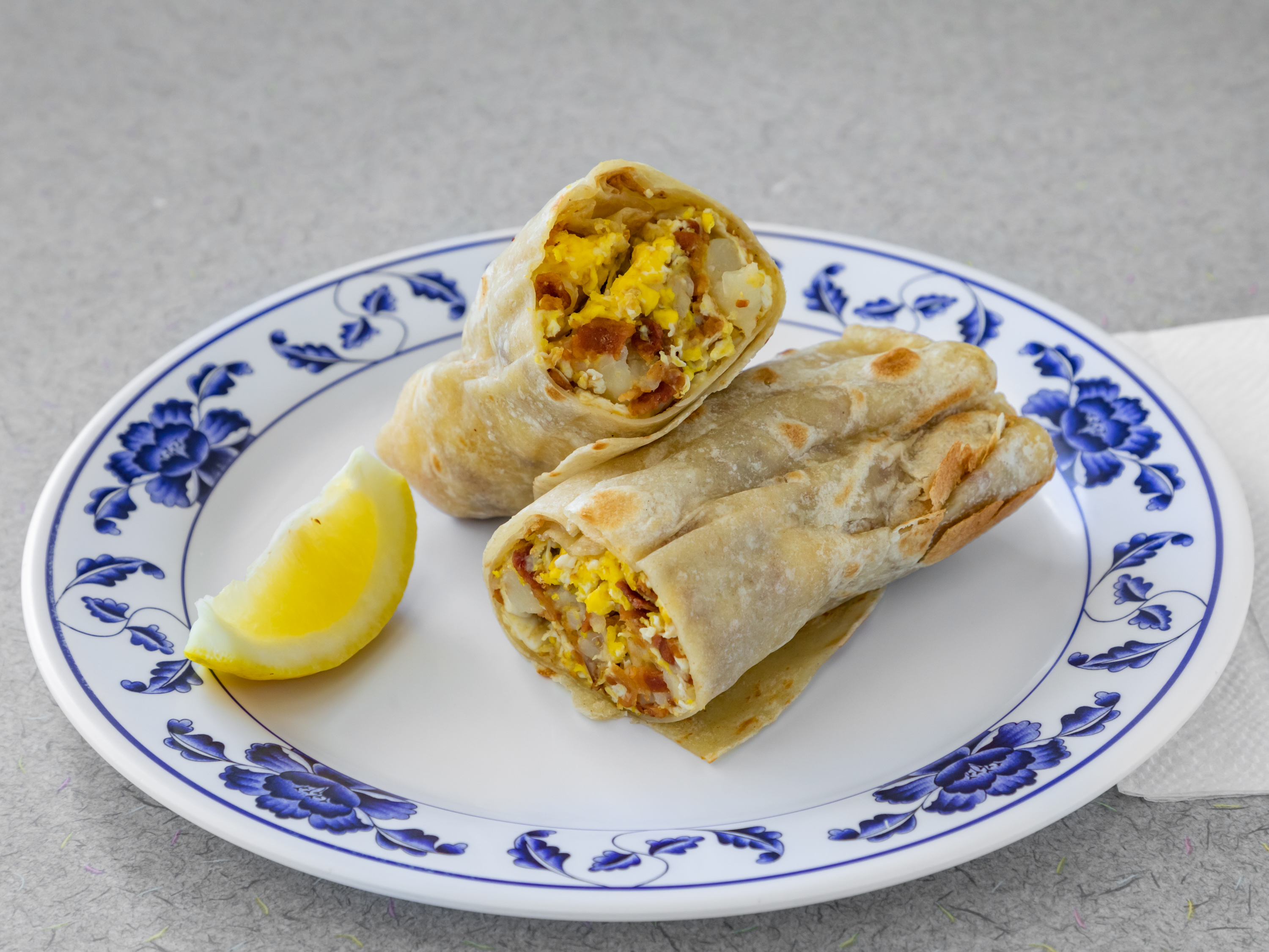 Order Ham and Eggs Burrito food online from Alfredo Mexican Food store, los angeles on bringmethat.com
