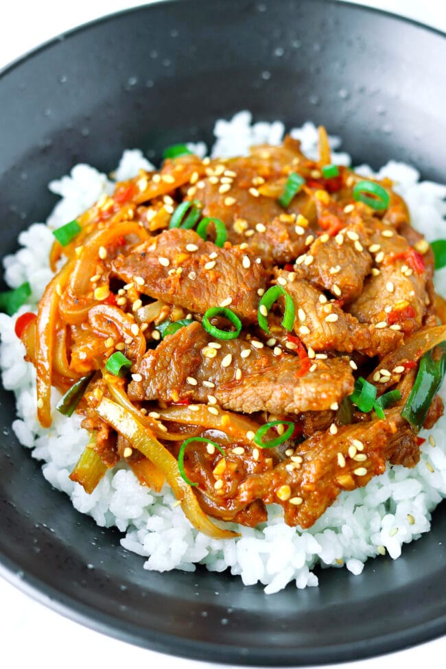 Order P2. Hot and Spicy Pork food online from Macky Kitchen store, Richmond on bringmethat.com