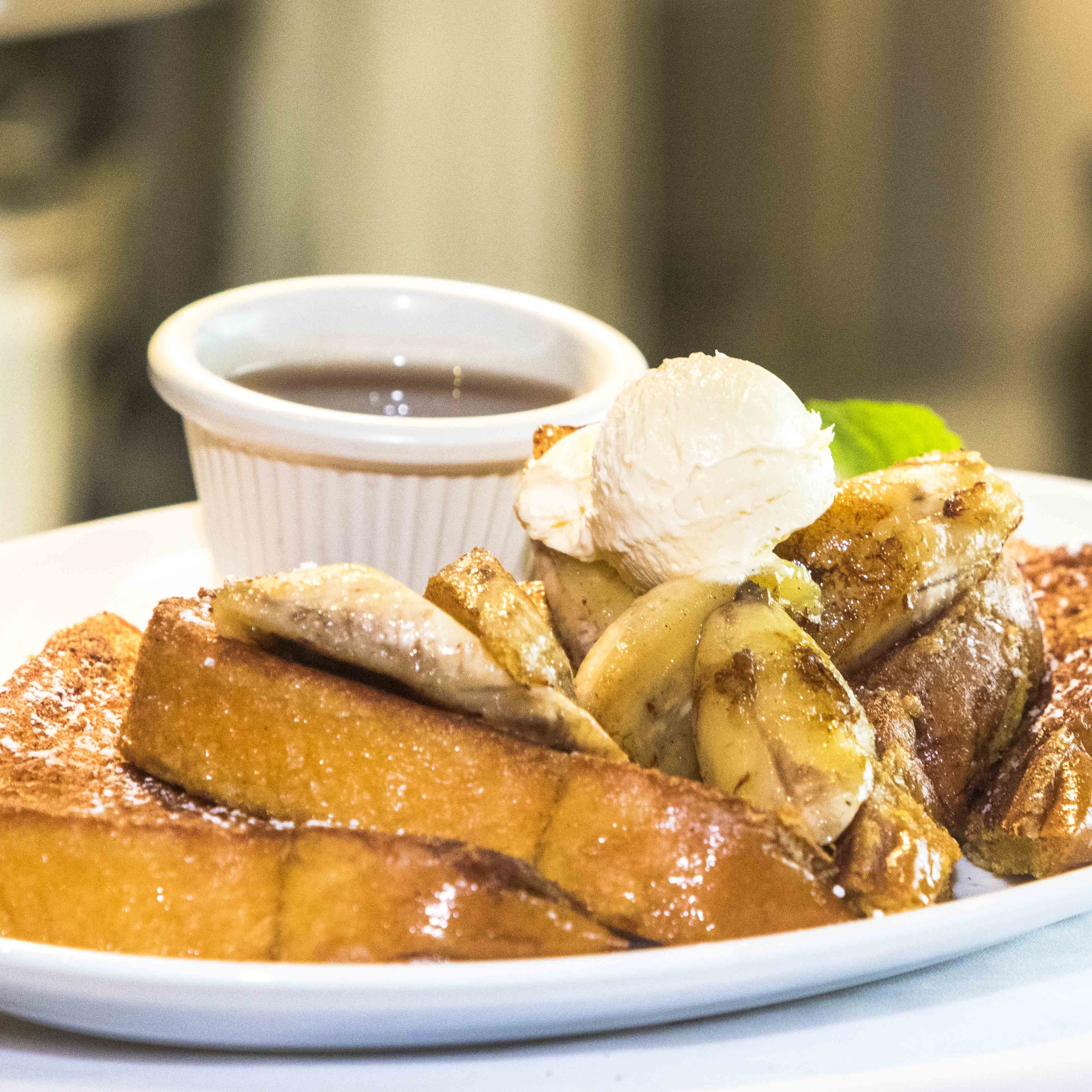 Order Cinnamon Banana French Toast food online from Cafe 50 store, Los Angeles on bringmethat.com