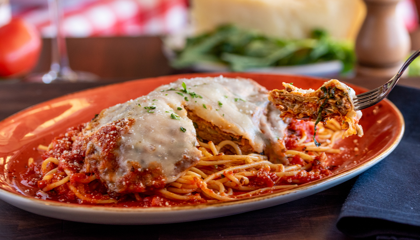 Order Eggplant Parmesan food online from Russo's Pizza store, Austin on bringmethat.com