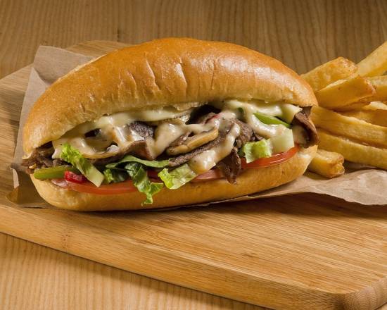 Order Mushroom Philly Cheesesteak food online from Fat Cheesesteaks store, New York on bringmethat.com