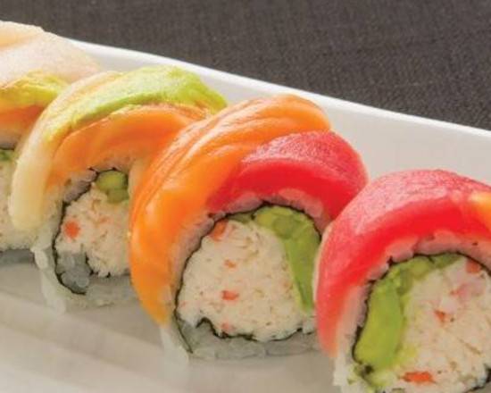 Order Rainbow Roll food online from Sake 2 Me Sushi store, Tustin on bringmethat.com