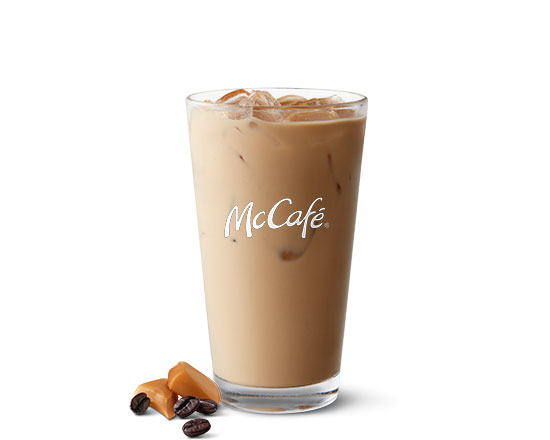 Order Iced Caramel Latte food online from Mcdonald store, Loves Park on bringmethat.com