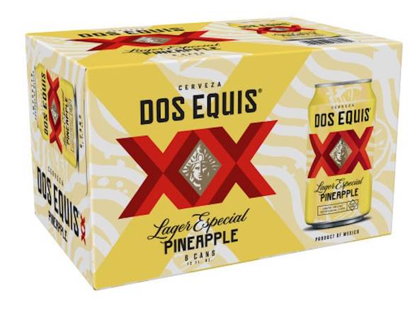 Order Dos Equis Pineapple Lager - 6x 12oz Cans food online from American Spirits Beverage Co store, Dallas on bringmethat.com