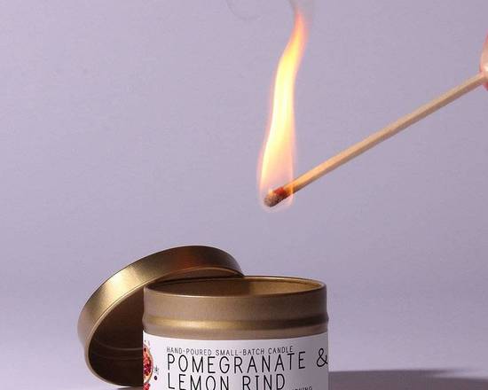 Order Just Bee Pomegranate & Lemon Rind Candle (3.5 oz) food online from Trio Pharmacy store, Columbus on bringmethat.com