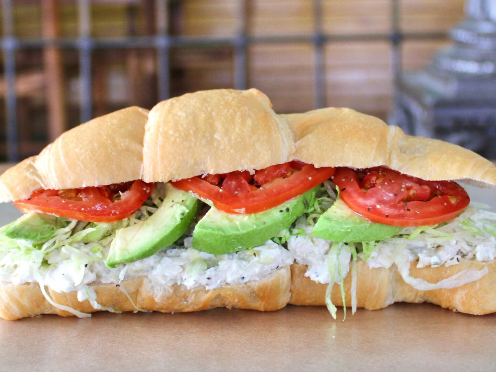 Order Chicken Salad Croissant food online from The Great Outdoors Sub Shop store, Fort Worth on bringmethat.com