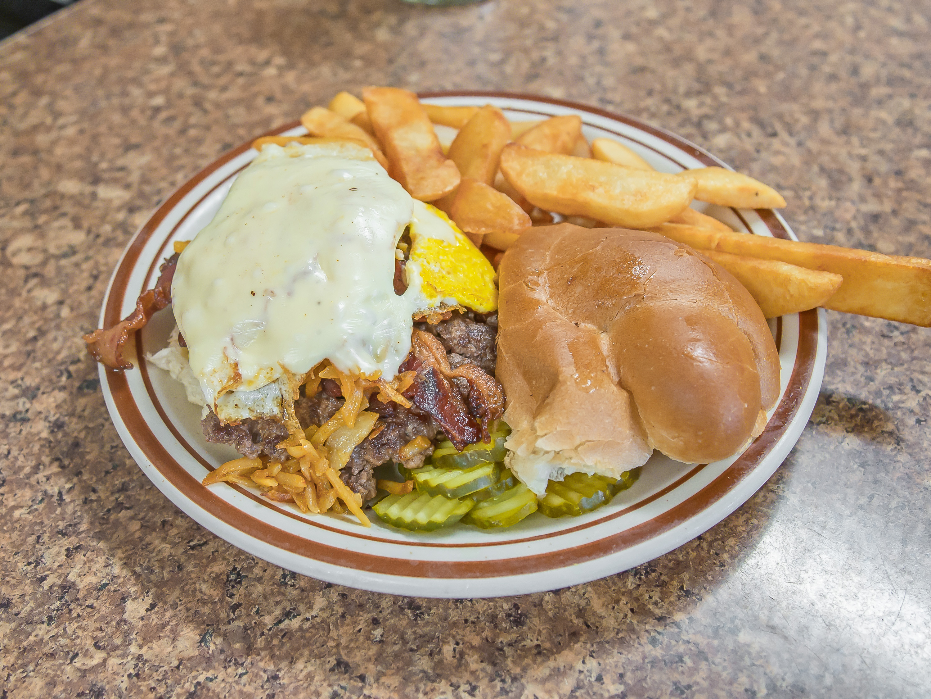 Order Cheeseburger  food online from Parkside Diner store, Rochester on bringmethat.com