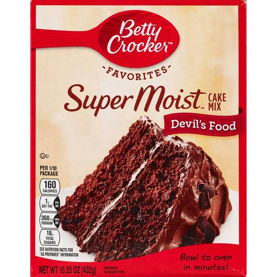 Order Betty Crocker Super Moist Devil's Food Cake Mix, 15.25 OZ food online from Cvs store, PHOENIX on bringmethat.com