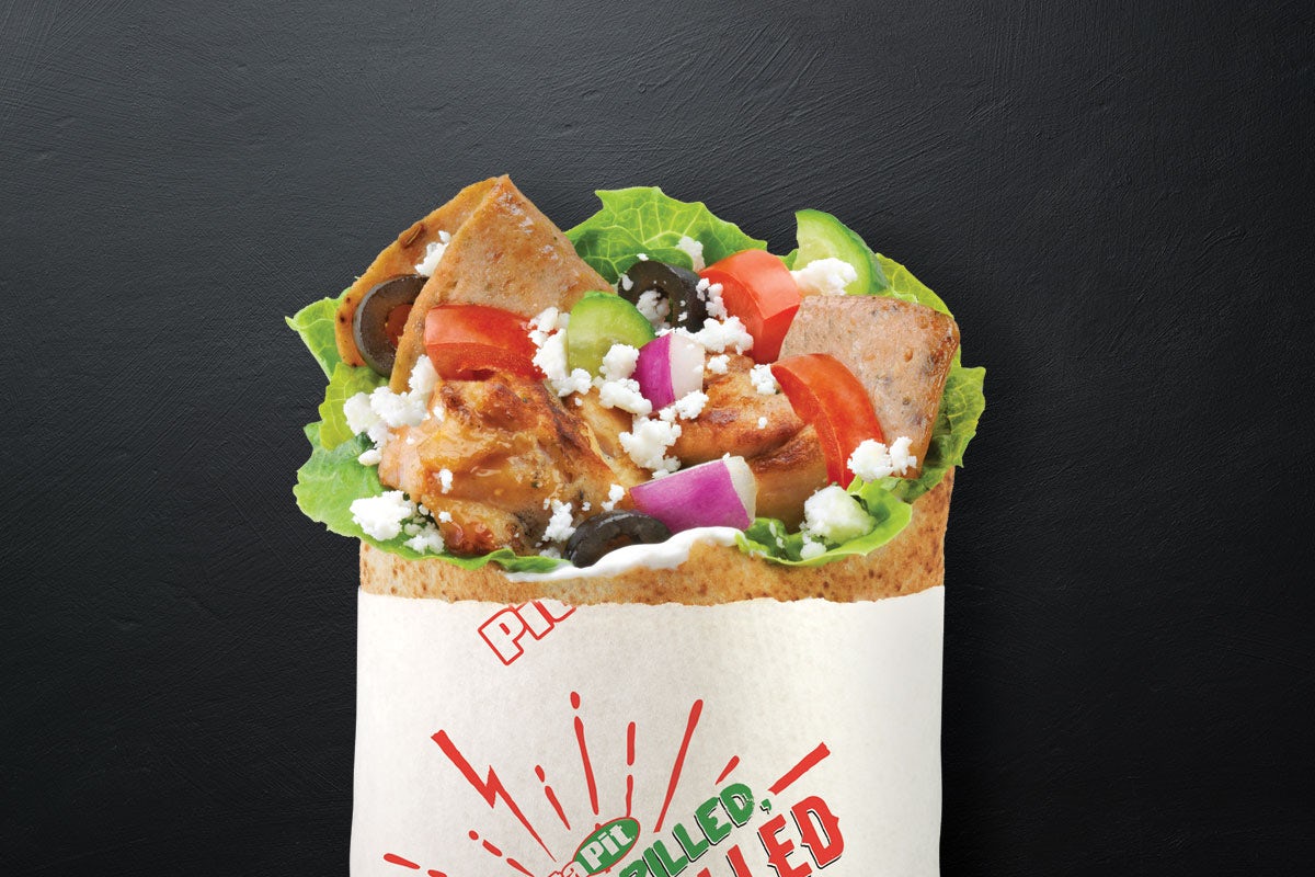 Order Super Greek with Schug food online from Pita Pit store, Meridian on bringmethat.com