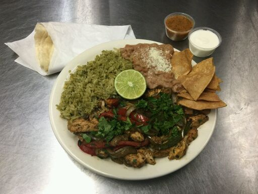 Order Chicken Fajitas Plate food online from Cilantro Lime store, Los Angeles on bringmethat.com