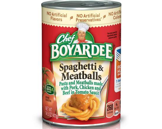 Order Chef Boyardee Spaghetti & Meatballs (14.5 oz) food online from Shell store, Gaithersburg on bringmethat.com