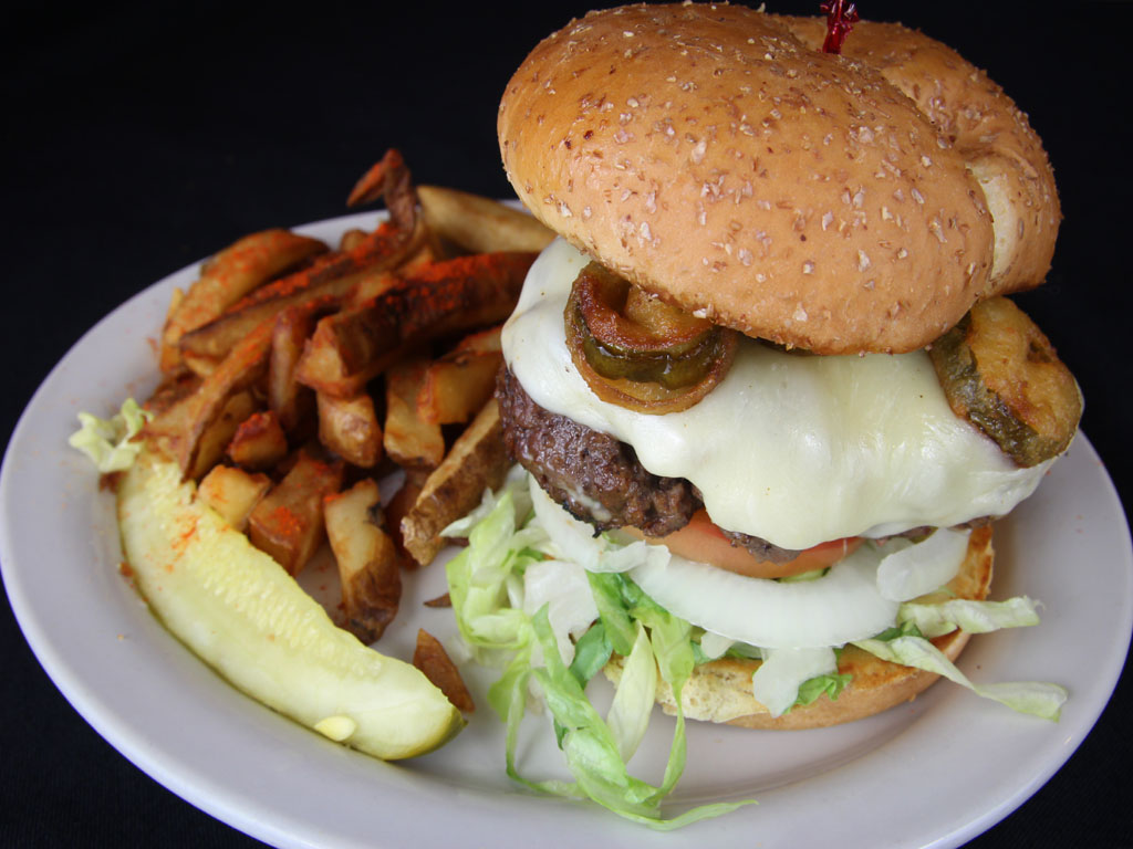 Order Blazin Burger food online from The Thurman Cafe store, Columbus on bringmethat.com