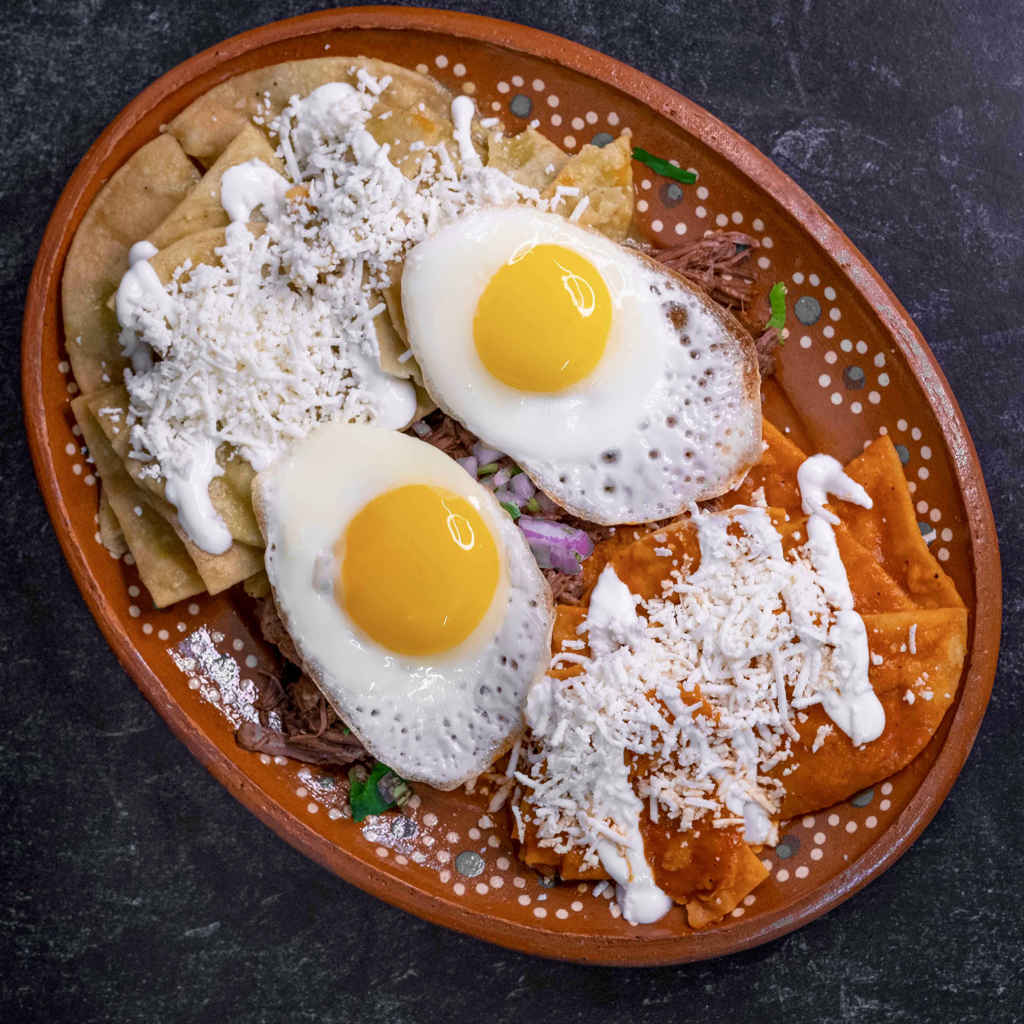 Order Chilaquiles  food online from Los Tapatios Taco Grill store, Salt Lake City on bringmethat.com
