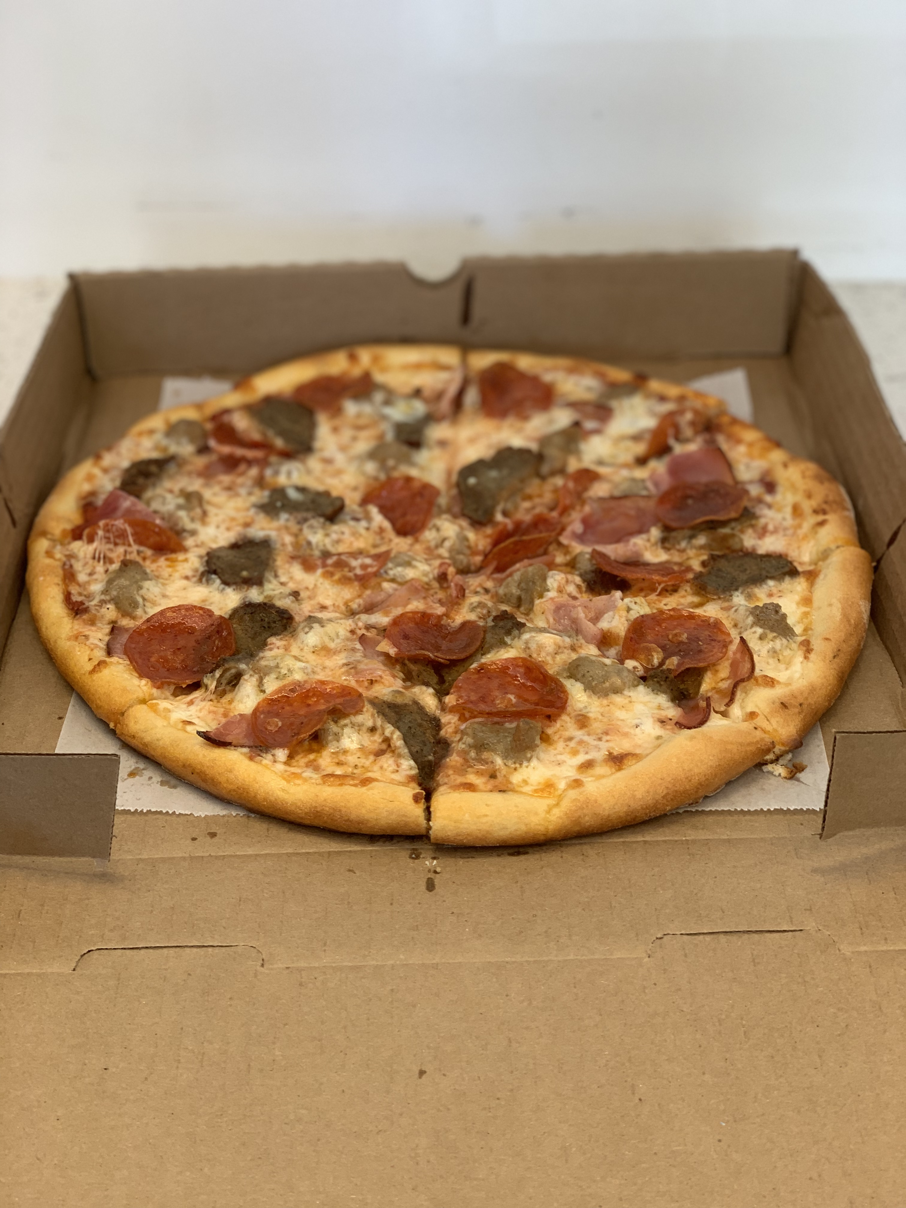 Order Meat Lovers Pizza food online from Nobel Pizzeria store, San Diego on bringmethat.com