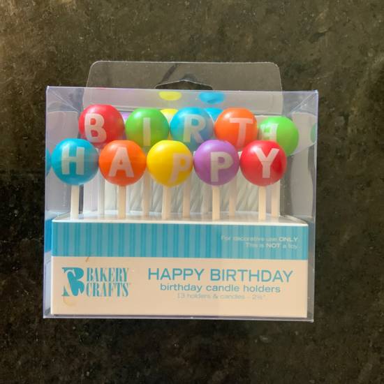 Order Happy bday candles with holder  food online from Venice bakery & restaurant store, Los Angeles on bringmethat.com