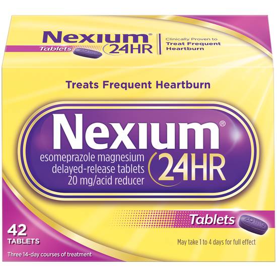 Order Nexium 24-Hour Heartburn Tablets 20 mg (42 ct) food online from Rite Aid store, Wilmington on bringmethat.com